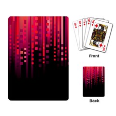 Line Vertical Plaid Light Black Red Purple Pink Sexy Playing Card