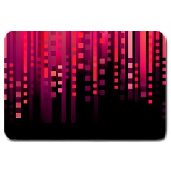 Line Vertical Plaid Light Black Red Purple Pink Sexy Large Doormat  by Mariart