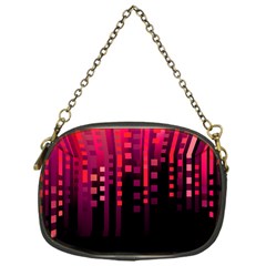 Line Vertical Plaid Light Black Red Purple Pink Sexy Chain Purses (one Side)  by Mariart