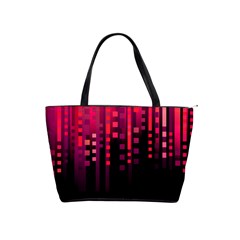 Line Vertical Plaid Light Black Red Purple Pink Sexy Shoulder Handbags by Mariart