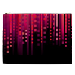 Line Vertical Plaid Light Black Red Purple Pink Sexy Cosmetic Bag (xxl)  by Mariart