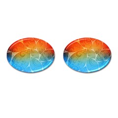 Leaf Color Sam Rainbow Cufflinks (oval)