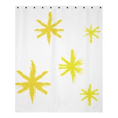 Line Painting Yellow Star Shower Curtain 60  X 72  (medium) 