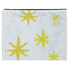 Line Painting Yellow Star Cosmetic Bag (xxxl)  by Mariart