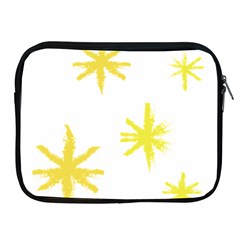 Line Painting Yellow Star Apple Ipad 2/3/4 Zipper Cases by Mariart