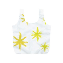 Line Painting Yellow Star Full Print Recycle Bags (s)  by Mariart