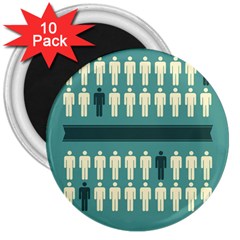 Man Peoplr Line 3  Magnets (10 Pack) 