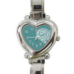 Line Wave Chevron Star Blue Love Heart Sea Beach Heart Italian Charm Watch by Mariart