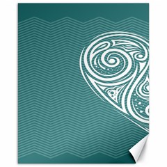 Line Wave Chevron Star Blue Love Heart Sea Beach Canvas 16  X 20  