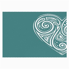 Line Wave Chevron Star Blue Love Heart Sea Beach Large Glasses Cloth by Mariart