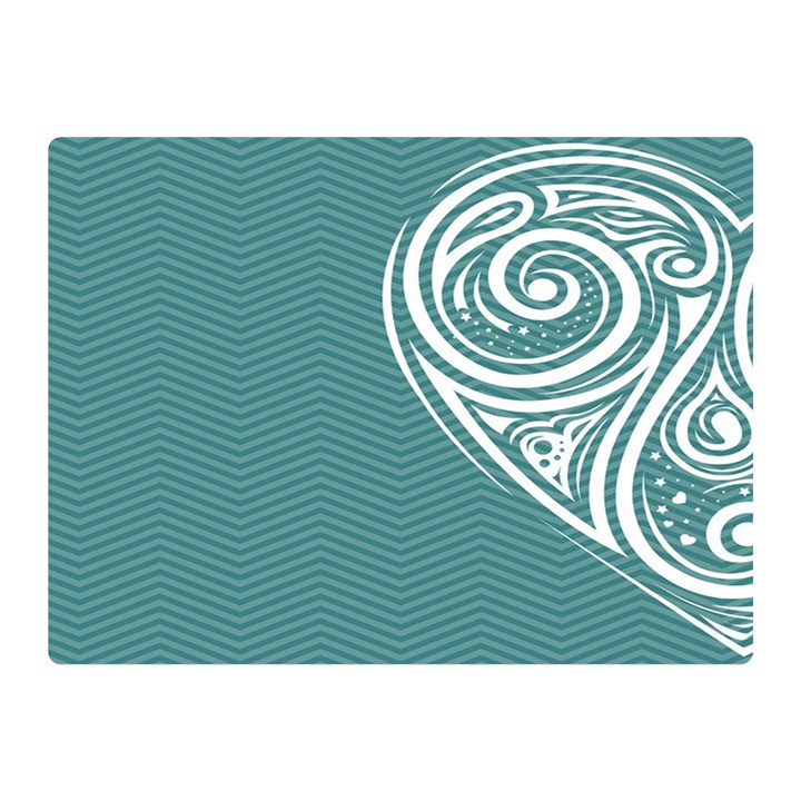 Line Wave Chevron Star Blue Love Heart Sea Beach Double Sided Flano Blanket (Mini) 