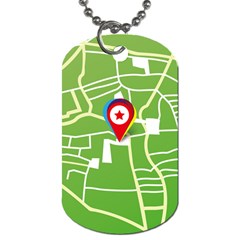 Map Street Star Location Dog Tag (two Sides)