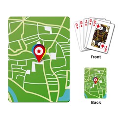 Map Street Star Location Playing Card by Mariart