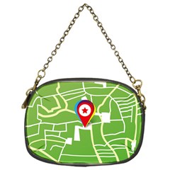 Map Street Star Location Chain Purses (one Side) 