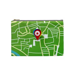 Map Street Star Location Cosmetic Bag (medium) 