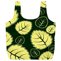 Leaf Green Yellow Full Print Recycle Bags (l)  by Mariart