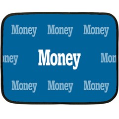 Money White Blue Color Fleece Blanket (mini) by Mariart