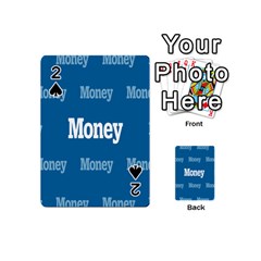 Money White Blue Color Playing Cards 54 (mini) 