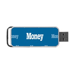 Money White Blue Color Portable Usb Flash (two Sides)