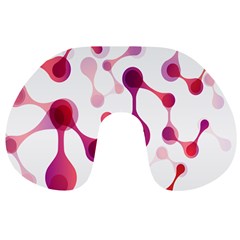 Molecular New Pink Purple Travel Neck Pillows by Mariart