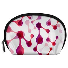 Molecular New Pink Purple Accessory Pouches (large)  by Mariart