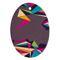 Origami Bird Japans Papper Ornament (oval)