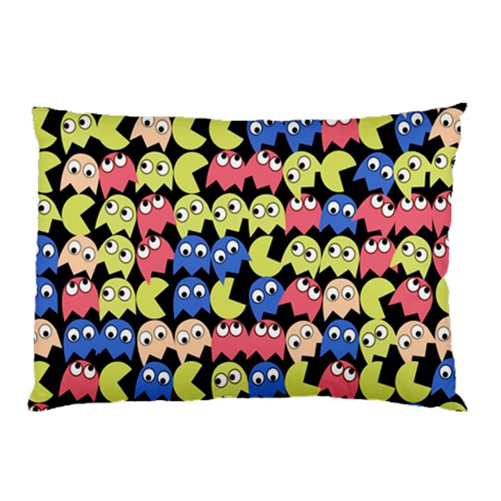 Pacman Seamless Generated Monster Eat Hungry Eye Mask Face Color Rainbow Pillow Case
