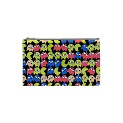 Pacman Seamless Generated Monster Eat Hungry Eye Mask Face Color Rainbow Cosmetic Bag (small)  by Mariart
