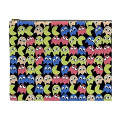 Pacman Seamless Generated Monster Eat Hungry Eye Mask Face Color Rainbow Cosmetic Bag (xl) by Mariart