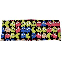 Pacman Seamless Generated Monster Eat Hungry Eye Mask Face Color Rainbow Body Pillow Case (dakimakura) by Mariart