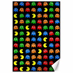 Pacman Seamless Generated Monster Eat Hungry Eye Mask Face Rainbow Color Canvas 20  X 30   by Mariart