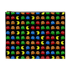 Pacman Seamless Generated Monster Eat Hungry Eye Mask Face Rainbow Color Cosmetic Bag (xl)