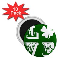 Parks And Tally Love Printable Green 1 75  Magnets (10 Pack) 
