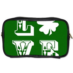 Parks And Tally Love Printable Green Toiletries Bags 2-side