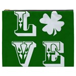 Parks And Tally Love Printable Green Cosmetic Bag (XXXL)  Front