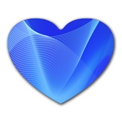 Line Net Light Blue White Chevron Wave Waves Heart Mousepads by Mariart