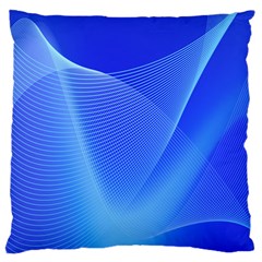 Line Net Light Blue White Chevron Wave Waves Large Cushion Case (two Sides)