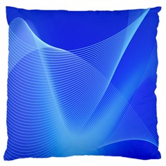 Line Net Light Blue White Chevron Wave Waves Standard Flano Cushion Case (one Side) by Mariart