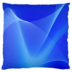 Line Net Light Blue White Chevron Wave Waves Large Flano Cushion Case (two Sides) by Mariart