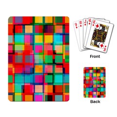 Plaid Line Color Rainbow Red Orange Blue Chevron Playing Card by Mariart