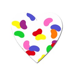 Seed Beans Color Rainbow Heart Magnet by Mariart