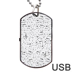 Musical Notes Song Dog Tag Usb Flash (two Sides)