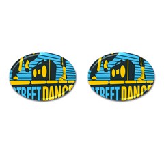 Street Dance R&b Music Cufflinks (oval) by Mariart