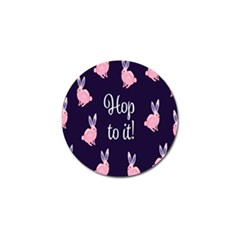 Rabbit Bunny Pink Purple Easter Animals Golf Ball Marker (4 Pack) by Mariart