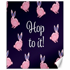 Rabbit Bunny Pink Purple Easter Animals Canvas 8  X 10 