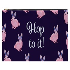 Rabbit Bunny Pink Purple Easter Animals Cosmetic Bag (xxxl) 