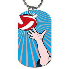 Volly Ball Sport Game Player Dog Tag (two Sides) by Mariart