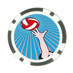 Volly Ball Sport Game Player Poker Chip Card Guard