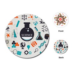 Science Chemistry Physics Playing Cards (round) 