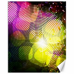 Plaid Star Light Color Rainbow Yellow Purple Pink Gold Blue Canvas 11  X 14   by Mariart